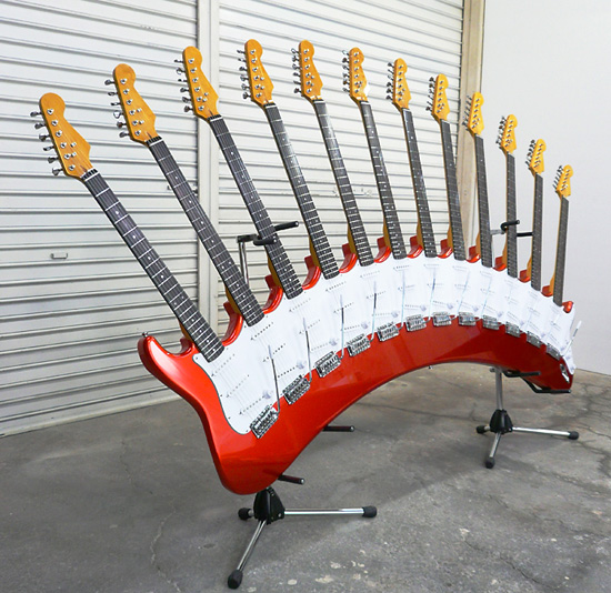 12 necked guitars (via Dvice)