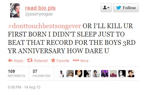 One Direction Fan Tweet