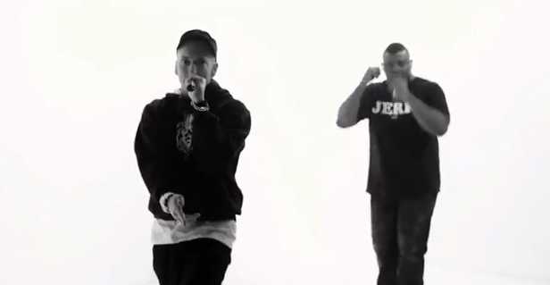 Eminem - Rap God live at YouTube Music Awards 2013 - via YouTube screen cap