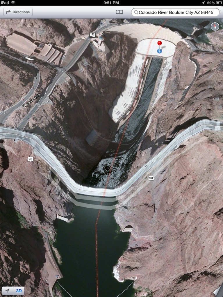 Apple Maps - Hoover Damn 2 (via theamazingios6maps tumblr)