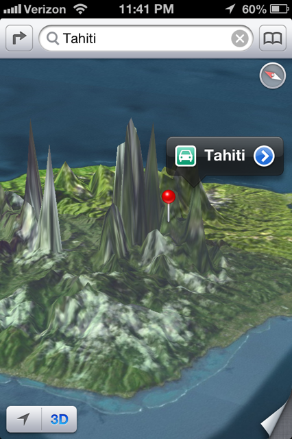 Apple Maps - Tahiti (via theamazingios6maps tumblr)