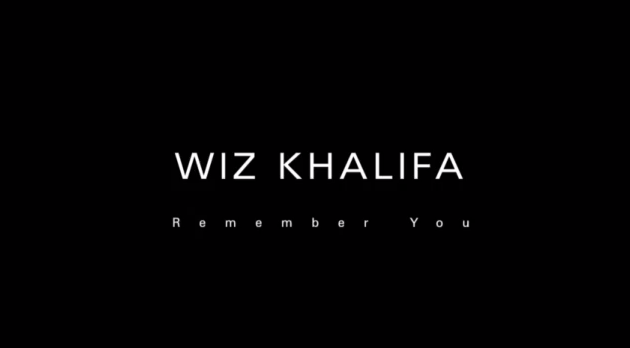 Wiz Khalifa - -Remember You- Ft. The Weeknd (Official Music Video) - via YouTube screen cap