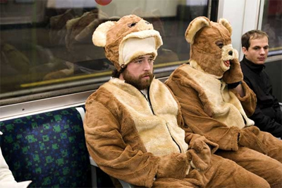 The 2 Bears on public transit.